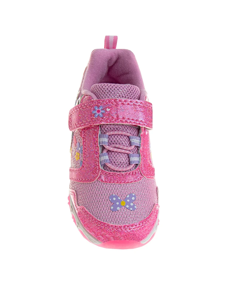 Disney Toddler Girls Light Up Hook and Loop Sneakers