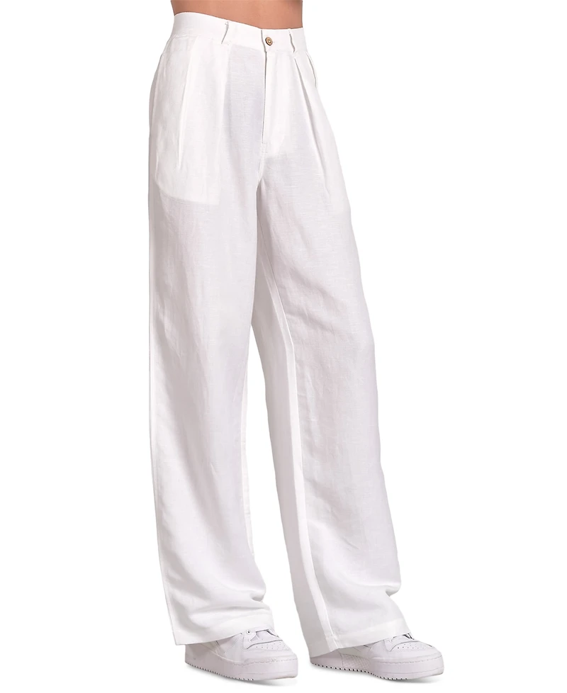 Elan Women's Pleat-Front Wide-Leg Pants