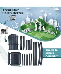 Counter Height Outdoor Hdpe Bar Stool with Armrests and Footrest