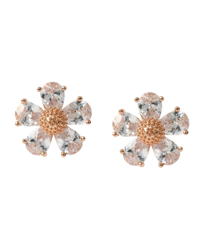 Betsey Johnson Faux Stone Flower Stud Earrings