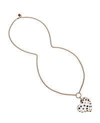 Betsey Johnson Faux Stone Heart Pendant Necklace