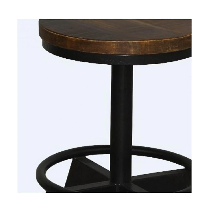 Industrial Iron Bar Stool with Backless Design for Bar Height Seating