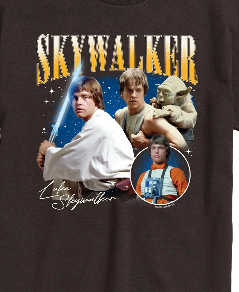 Airwaves Men's Star Wars Luke Skywalker Short Sleeve T-Shirt