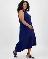 Jones New York Plus Size Ruffled High-Low Dress