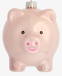 Holiday Lane Eclectic Charm Glass Piggy Bank Ornament, Macy's Exclusive