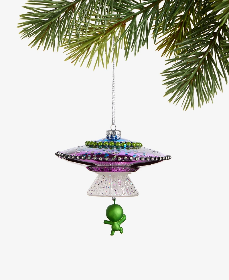 Holiday Lane Eclectic Charm Glass Ufo Ornament. Macy's Exclusive