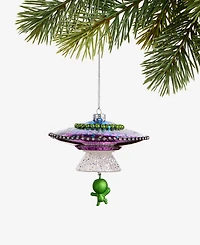 Holiday Lane Eclectic Charm Glass Ufo Ornament. Macy's Exclusive