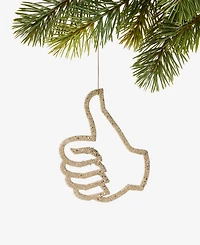 Holiday Lane Eclectic Charm Glitter Thumbs Up Ornament, Macy's Exclusive