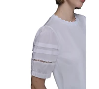 Karl Lagerfeld Paris Women's Logo-Trim Top