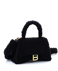 Pre-Owned Balenciaga Small Fluffy Hourglass Top Handle Bag Fur