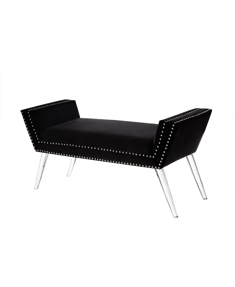 Upholstered Velvet Bench – Chic Accent Bench with Soft Cushion for Bedroom, Entryway, or Living Room