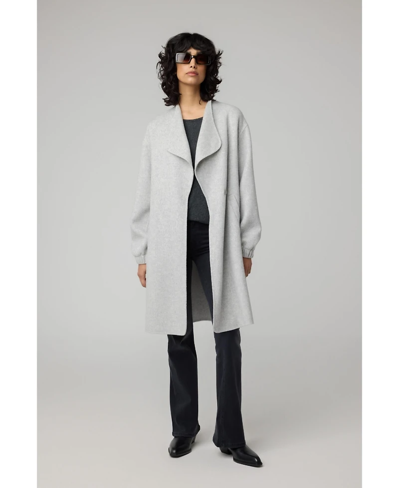 Soia & Kyo Women's Suzie Relaxed-Fit Double Face Wool Martingale Coat
