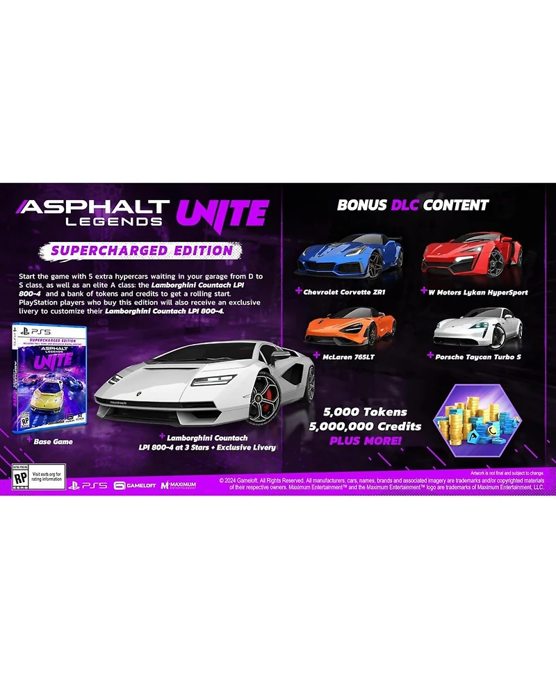 Asphalt Legends Unite: Supercharged Edition for Playstation 5