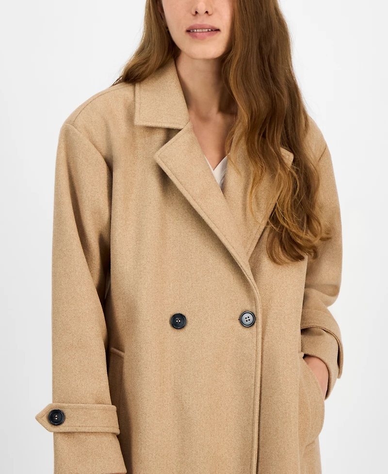 Jou Jou Juniors' Double-Breasted Maxi Coat