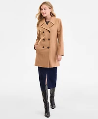 Anne Klein Women's Double-Breasted Peacoat, Exclusively at Macy's