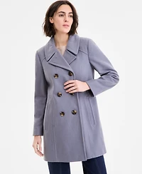 Anne Klein Women's Double-Breasted Peacoat, Exclusively at Macy's