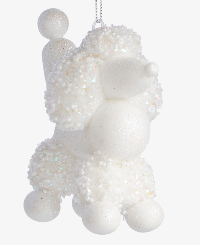 Holiday Lane Pastel Shine White Poodle Ornament, Macy's Exclusive