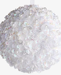 Holiday Lane Pastel Shine White Ball Ornament, Macy's Exclusive