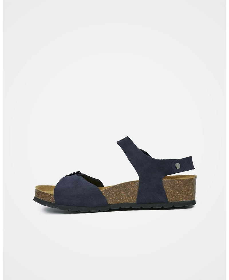 Low Wedge Dbl Buckle Sandal