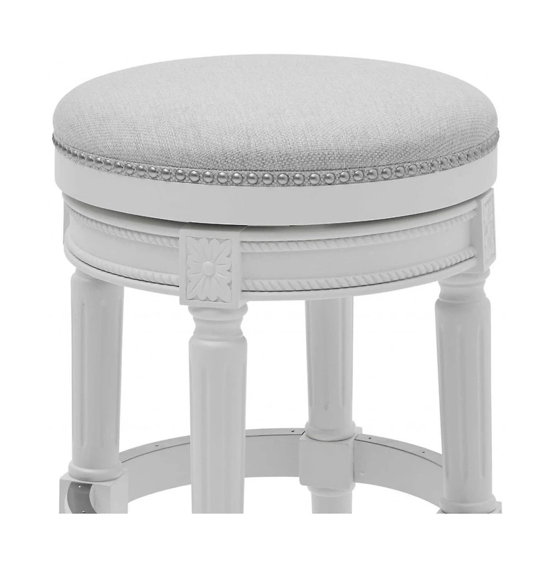 Solid Wood Swivel Backless Bar Height Chair for Kitchen or Bar