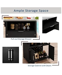 Mondawe Versatile Outdoor Cabinet with Folding & Expandable Work Surfaces