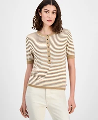 Tommy Hilfiger Women's Striped Henley Sweater