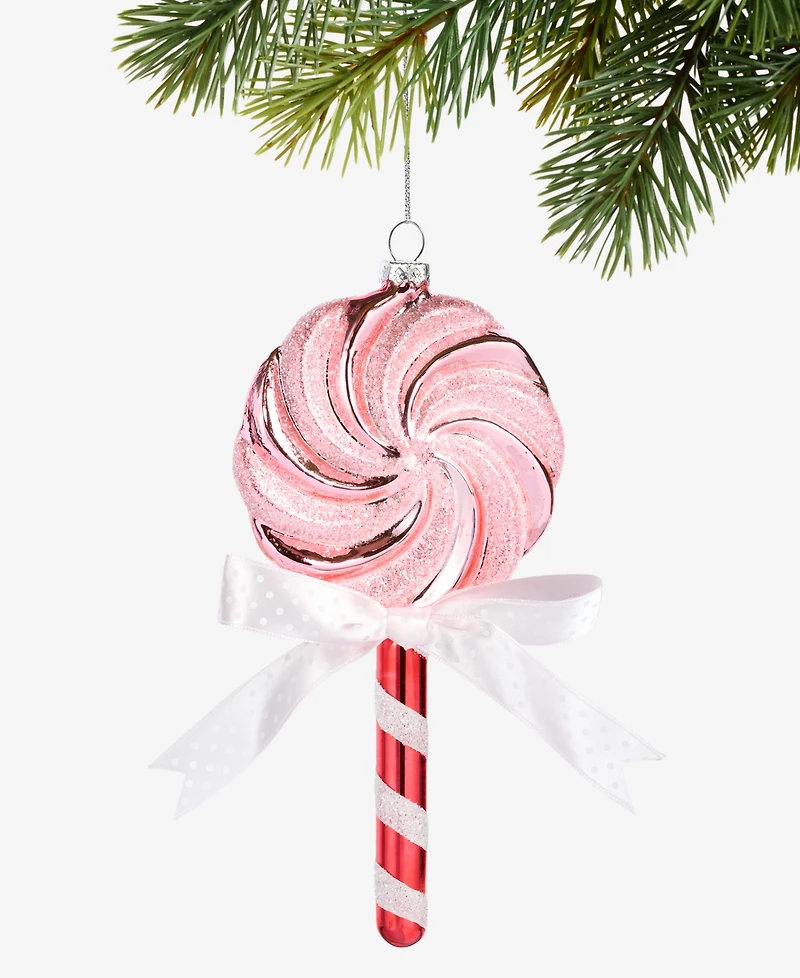 Holiday Lane Sugar Plum Bow-Trim Lollypop Ornament, Macy's Exclusive