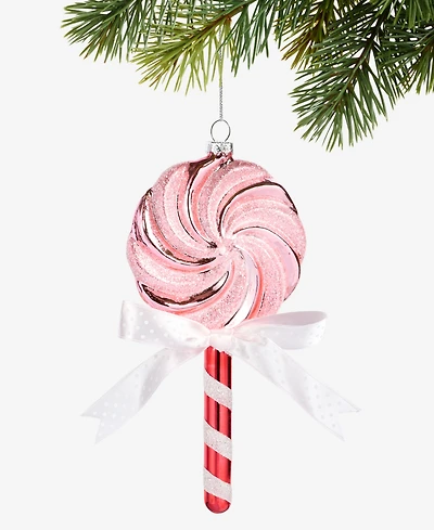 Holiday Lane Sugar Plum Bow-Trim Lollypop Ornament, Macy's Exclusive