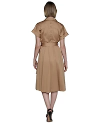 Karl Lagerfeld Paris Women's Cotton A-Line Shirtdress
