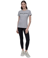 Dkny Sport Women's Cotton-Blend Rhinestone-Logo T-Shirt