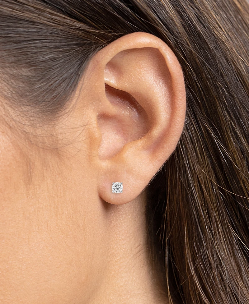 Giani Bernini Cubic Zirconia Infinity Pendant Necklace & Solitaire Stud Earrings in Sterling Silver, Exclusively at Macy's