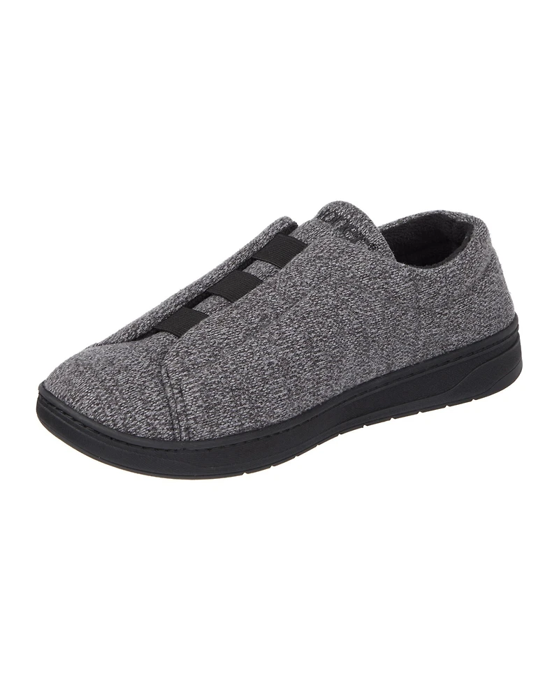 Isotoner Men's Heathered Knit Brady Closed Back Slippers