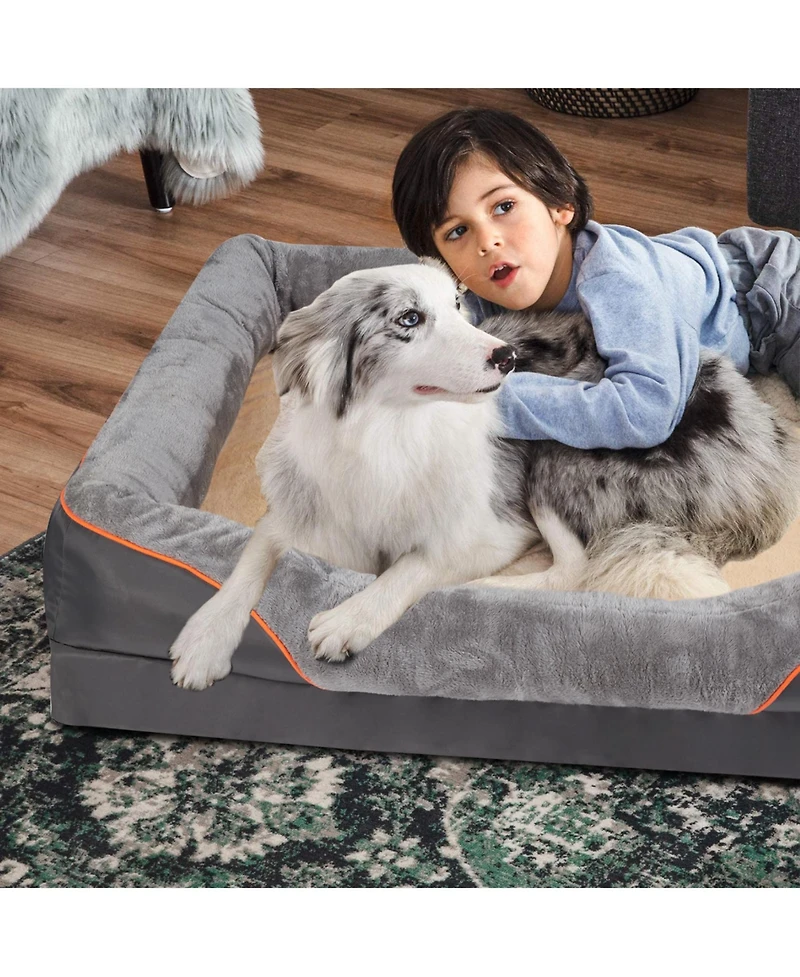 Bingopaw Luxury 3XL Warm Washable Orthopedic Pet Bed for Dogs/Cats