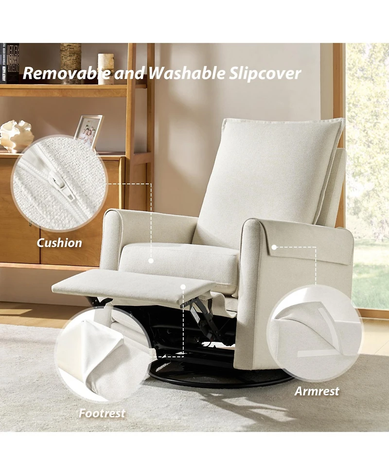 Lalia Swivel And Rocker Modern Recliner
