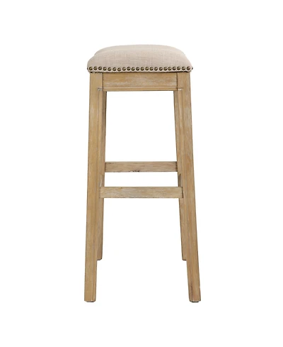 Solid Wood Bar Stool Backless Design for Counter or Bistro Seating