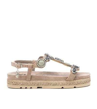 Women's Flat Suede Sandals By Xti