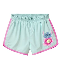Disney Toddler and Little Girls 2-Piece Stitch Kauai Chief Value Cotton T-Shirt and French Terry Shorts Set