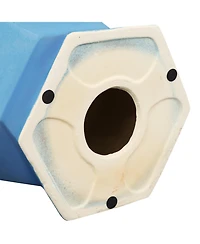 Moderno Geometric Ceramic Decorative Garden Stool - 17.25"