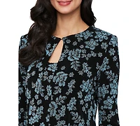 Alex Evenings Women's Printed Glitter-Knit Scoop-Neck Tank Top & Jacket