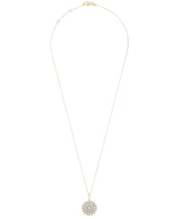 Wrapped in Love Diamond Flower Cluster Pendant Necklace (1 ct. t.w.) in 14k Gold, 18" + 2" extender, Exclusively at Macy's