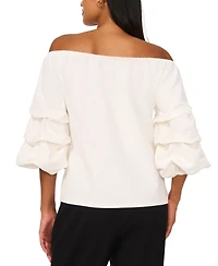 Msk Women's Off-The-Shoulder Embellished-Sleeve Top