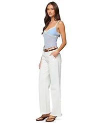 Edikted Women's Contrast Lacey Mesh Tank Top