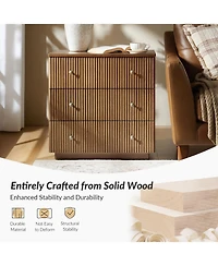 Sara 3-Drawer Nightstand