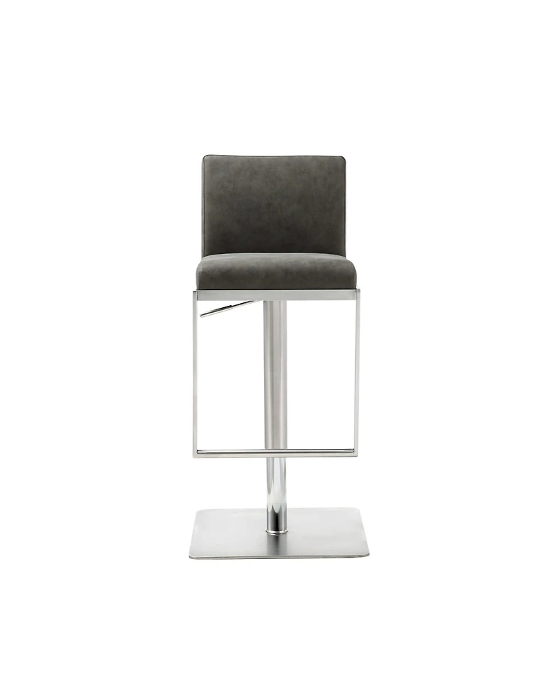 Sleek Stainless Steel Bar Height Chair for Indoor or Outdoor Use