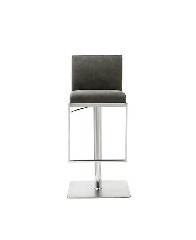 Sleek Stainless Steel Bar Height Chair for Indoor or Outdoor Use