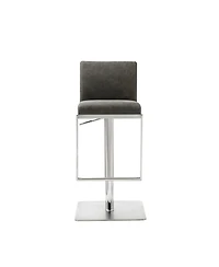 Sleek Stainless Steel Bar Height Chair for Indoor or Outdoor Use