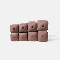 WeGym SafeGrip Dumbbells Upper Set with Light Rack - 10, 12, 15, 20lbs