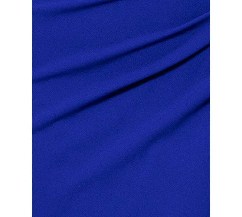 Xscape Petite One-Shoulder Scuba Crepe Gown