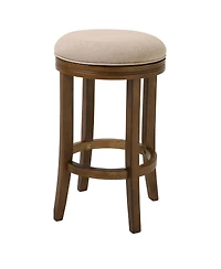 Backless Swivel Counter Height Bar Chair – Solid Wood Frame for Kitchen or Dining Use