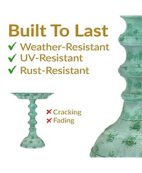 Backyard Beauty Cast Aluminum Metal Bird Bath